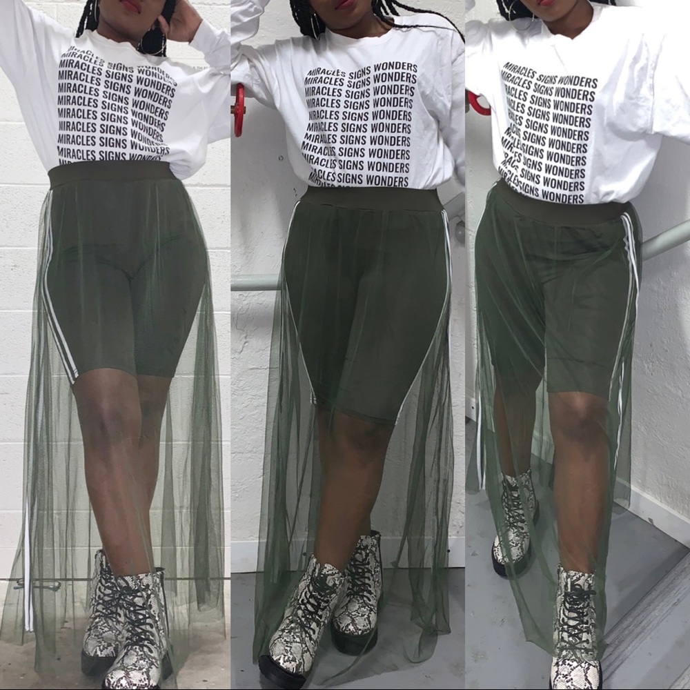 SPORTY MESH BIKER SHORT SKIRT!